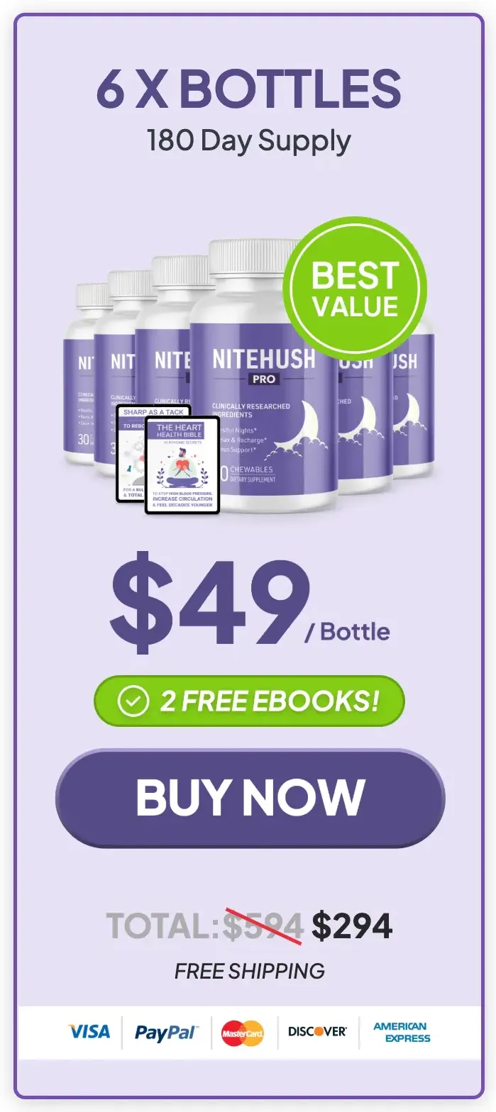 NiteHush Pro Buy 6 Bottles